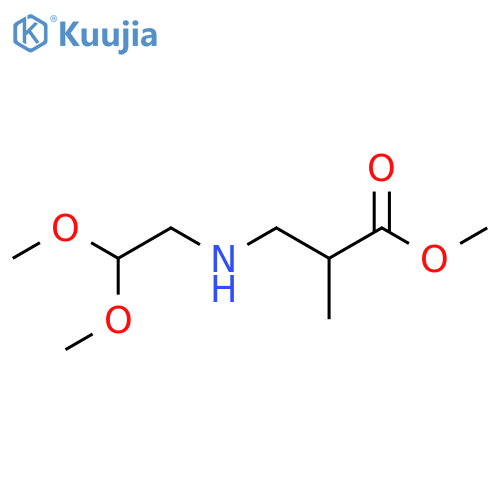 Methyl 3-[(2,2-dimethoxyethyl)amino]-2-methylpropanoate structure