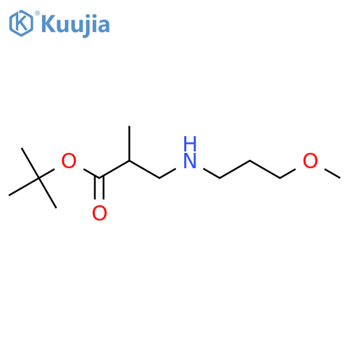 Tert-Butyl 3-[(3-methoxypropyl)amino]-2-methylpropanoate structure