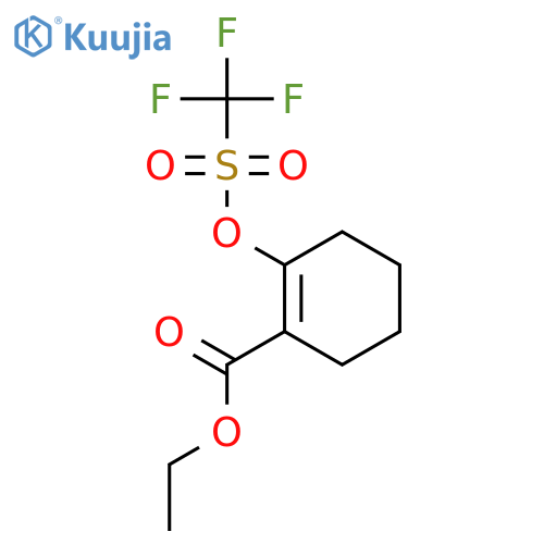 Ethyl 2-(Trifluoromethyl sulfonyloxy)-1-cyclohenxene-1-carboxylate structure