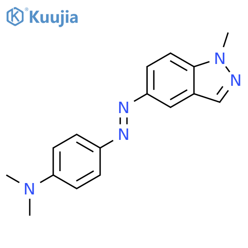 Benzenamine,N,N-dimethyl-4-[2-(1-methyl-1H-indazol-5-yl)diazenyl]- structure