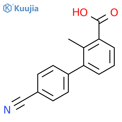 3-(4-cyanophenyl)-2-methylbenzoic acid structure