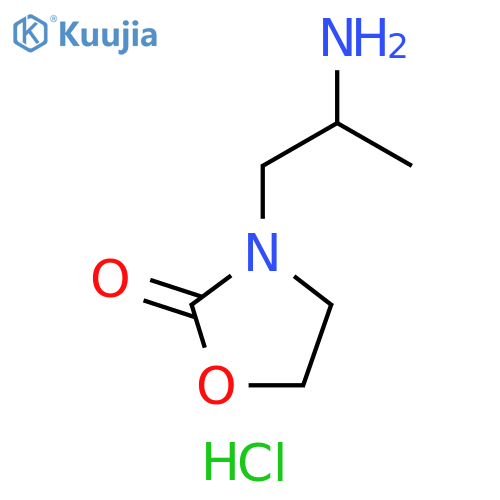 3-(2-aminopropyl)-1,3-oxazolidin-2-one hydrochloride structure