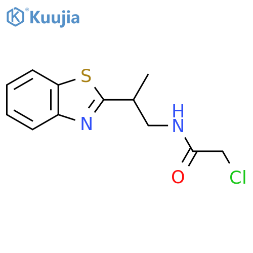 Acetamide, N-[2-(2-benzothiazolyl)propyl]-2-chloro- structure