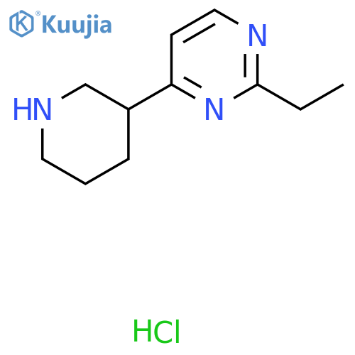 2-Ethyl-4-(piperidin-3-yl)pyrimidine hydrochloride structure