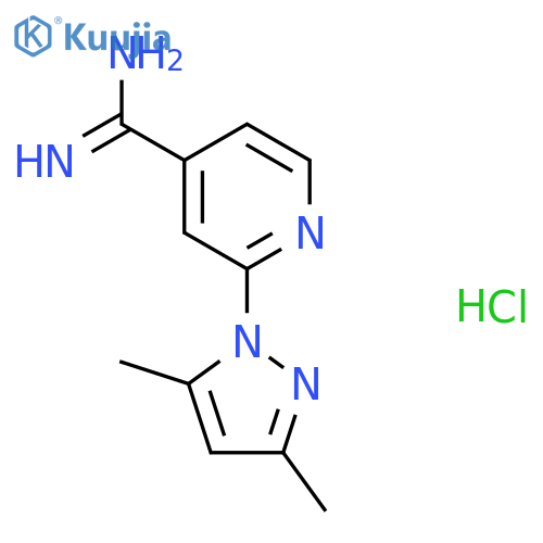 2-(3,5-Dimethyl-1H-pyrazol-1-yl)pyridine-4-carboximidamide hydrochloride structure