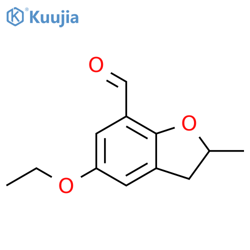 5-ethoxy-2-methyl-2,3-dihydro-1-benzofuran-7-carbaldehyde structure