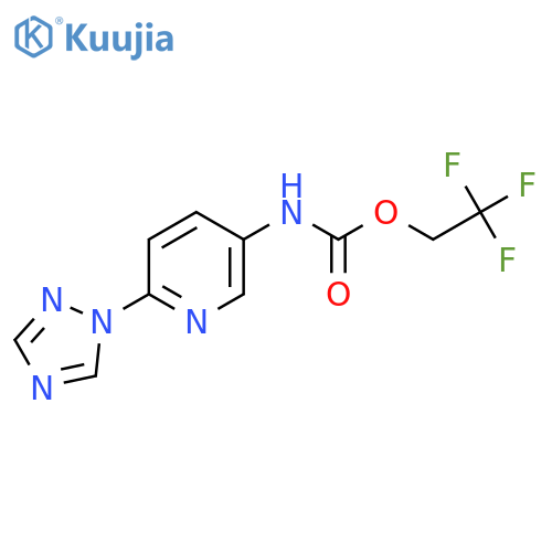 2,2,2-Trifluoroethyl N-6-(1H-1,2,4-triazol-1-yl)pyridin-3-ylcarbamate structure