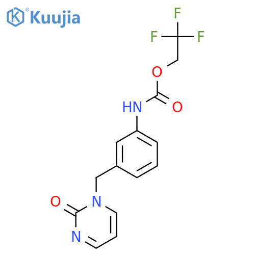 2,2,2-Trifluoroethyl N-{3-(2-Oxo-1,2-dihydropyrimidin-1-yl)methylphenyl}carbamate structure