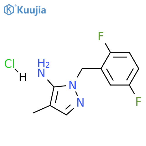 1-(2,5-Difluorophenyl)methyl-4-methyl-1H-pyrazol-5-amine Hydrochloride structure