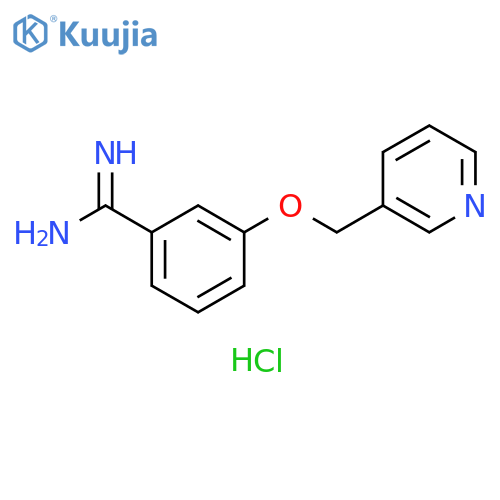 3-(pyridin-3-ylmethoxy)benzene-1-carboximidamide trihydrochloride structure