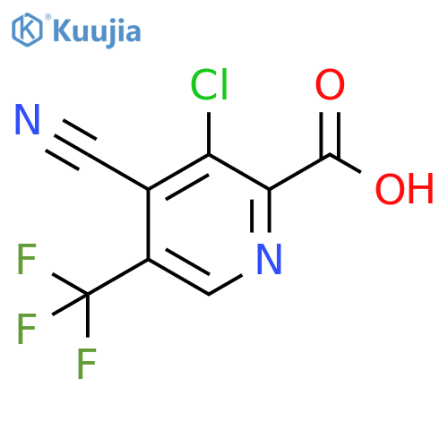 3-chloro-4-cyano-5-(trifluoromethyl)pyridine-2-carboxylic acid structure