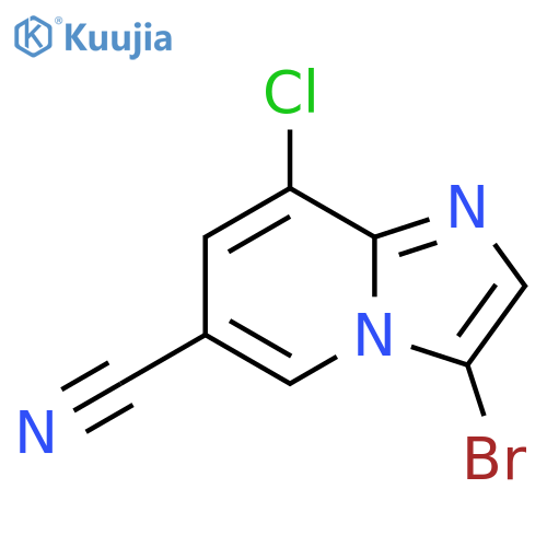 3-Bromo-8-chloroimidazo1,2-apyridine-6-carbonitrile structure