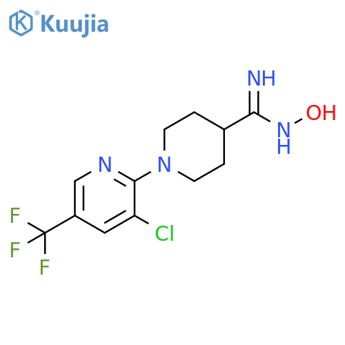 1-3-Chloro-5-(trifluoromethyl)-2-pyridinyl-N'-hydroxy-4-piperidinecarboximidamide structure