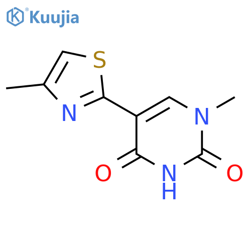 1-Methyl-5-(4-methyl-1,3-thiazol-2-yl)-1,2,3,4-tetrahydropyrimidine-2,4-dione structure