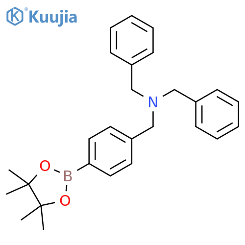 Dibenzyl-4-(4,4,5,5-tetramethyl-1,3,2dioxaborolan-2-yl)-benzyl-amine structure