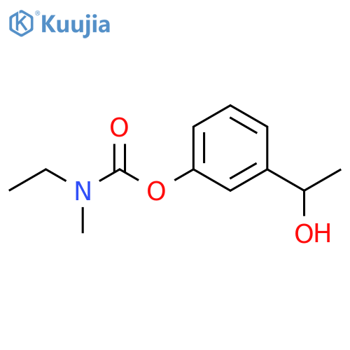 3-(1-hydroxyethyl)phenyl ethyl(methyl)carbamate structure