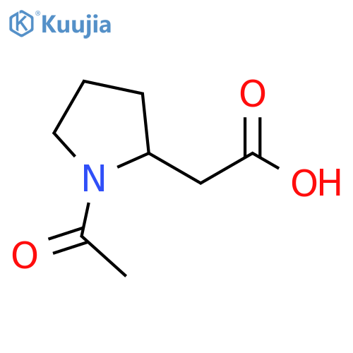 2-(1-acetylpyrrolidin-2-yl)acetic acid structure