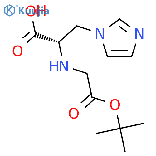 Boc-(S)-2-amino-3-(imidazol-1-yl)propanoic acid structure