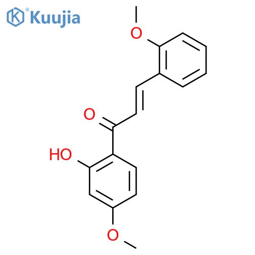 (2E)-1-(2-hydroxy-4-methoxyphenyl)-3-(2-methoxyphenyl)prop-2-en-1-one structure