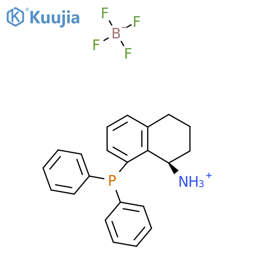 (R)-8-(Diphenylphosphino)-1,2,3,4-tetrahydronaphthalen-1-aminium tetrafluoroborate structure