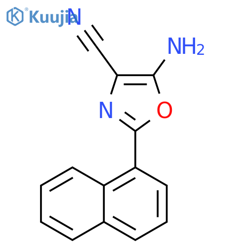 4-Oxazolecarbonitrile, 5-amino-2-(1-naphthalenyl)- structure