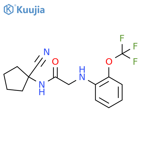 N-(1-cyanocyclopentyl)-2-{[2-(trifluoromethoxy)phenyl]amino}acetamide structure