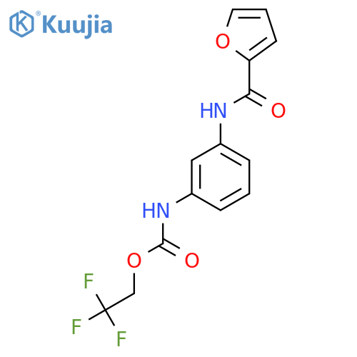 2,2,2-Trifluoroethyl N-3-(Furan-2-amido)phenylcarbamate structure