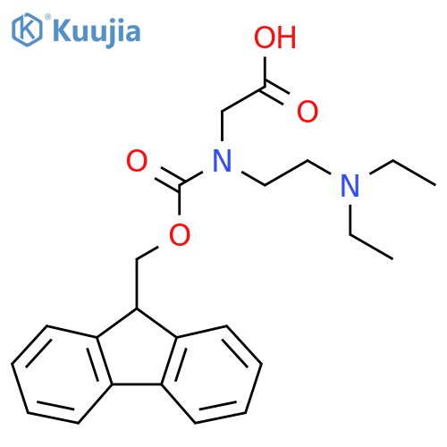 2-{2-(diethylamino)ethyl({(9H-fluoren-9-yl)methoxycarbonyl})amino}acetic acid structure