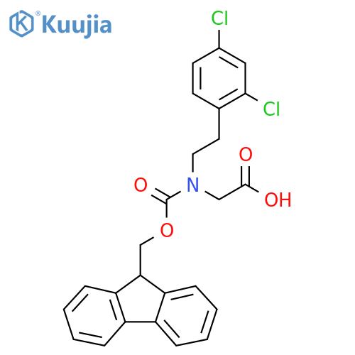 2-{[2-(2,4-dichlorophenyl)ethyl]({[(9H-fluoren-9-yl)methoxy]carbonyl})amino}acetic acid structure