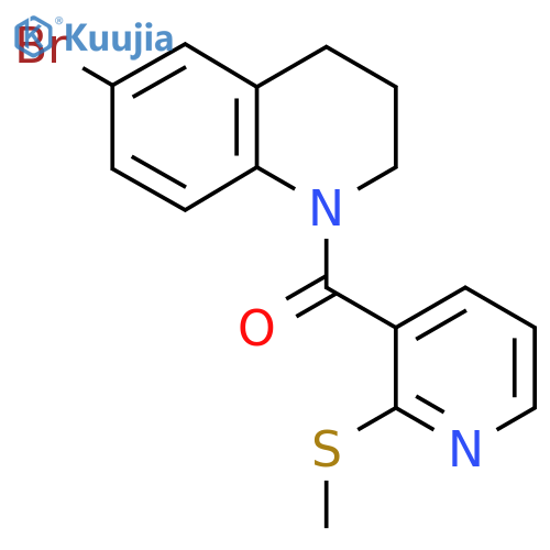 6-Bromo-1-[2-(methylsulfanyl)pyridine-3-carbonyl]-1,2,3,4-tetrahydroquinoline structure