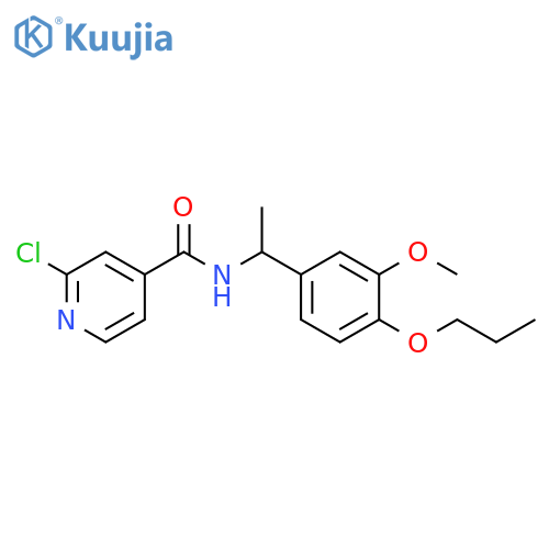 2-Chloro-N-[1-(3-methoxy-4-propoxyphenyl)ethyl]-4-pyridinecarboxamide structure