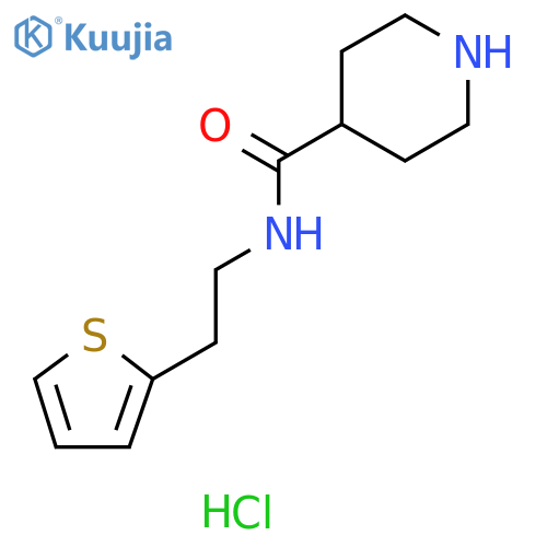 N-2-(Thiophen-2-yl)ethylpiperidine-4-carboxamide Hydrochloride structure
