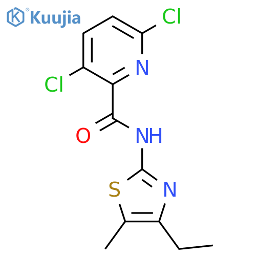 3,6-dichloro-N-(4-ethyl-5-methyl-1,3-thiazol-2-yl)pyridine-2-carboxamide structure