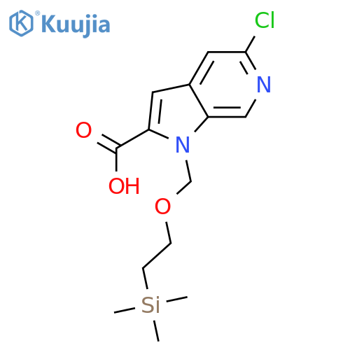 5-Chloro-1-((2-(trimethylsilyl)ethoxy)methyl)-1H-pyrrolo[2,3-c]pyridine-2-carboxylic acid structure