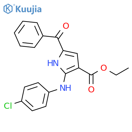 Ethyl 5-benzoyl-2-(4-chloroanilino)-1H-pyrrole-3-carboxylate structure