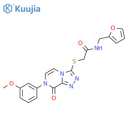 N-[(furan-2-yl)methyl]-2-{[7-(3-methoxyphenyl)-8-oxo-7H,8H-[1,2,4]triazolo[4,3-a]pyrazin-3-yl]sulfanyl}acetamide structure