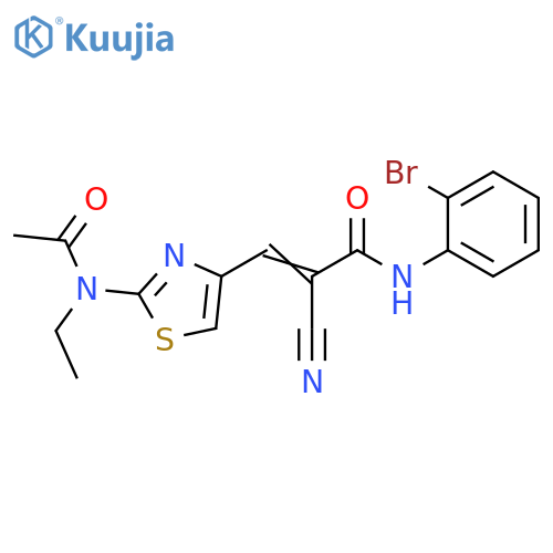 3-[2-(Acetylethylamino)-4-thiazolyl]-N-(2-bromophenyl)-2-cyano-2-propenamide structure