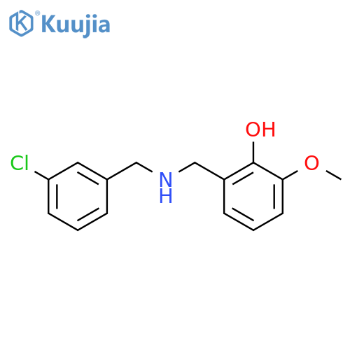 2-{[(3-Chlorobenzyl)amino]methyl}-6-methoxyphenol structure