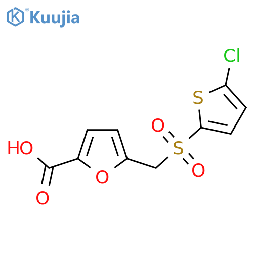 5-{[(5-Chlorothiophen-2-yl)sulfonyl]methyl}furan-2-carboxylic acid structure