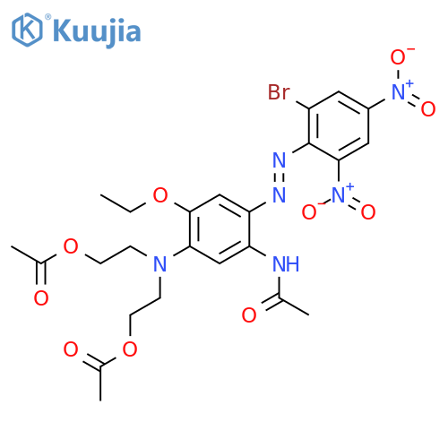 ((5-Acetamido-4-((2-bromo-4,6-dinitrophenyl)diazenyl)-2-ethoxyphenyl)azanediyl)bis(ethane-2,1-diyl) diacetate structure
