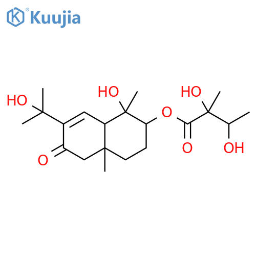 Butanoic acid,2,3-dihydroxy-2-methyl-,1,2,3,4,4a,5,6,8a-octahydro-1-hydroxy-7-(1-hydroxy-1-methylethyl)-1,4a-dimethyl-6-oxo-2-naphthalenylester (9CI) structure