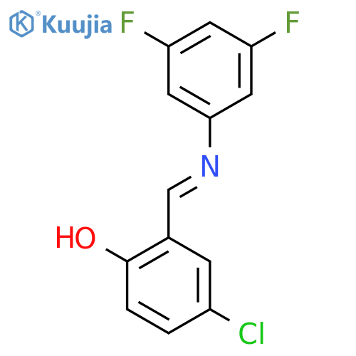 Phenol, 4-chloro-2-[[(3,5-difluorophenyl)imino]methyl]- structure