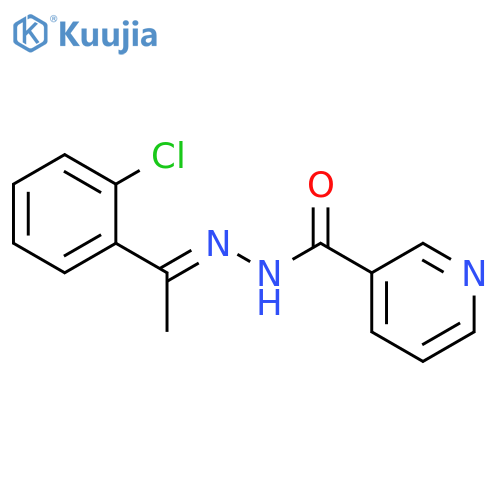 3-Pyridinecarboxylic acid, [1-(2-chlorophenyl)ethylidene]hydrazide structure