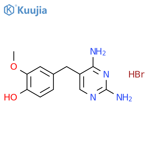 Phenol,4-[(2,4-diamino-5-pyrimidinyl)methyl]-2-methoxy-, hydrobromide (1:1) structure