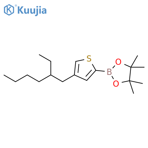 4-(2-Ethylhexyl)-2-(4,4,5,5-tetramethyl-1,3,2-dioxaborolan-2-yl)thiophene structure