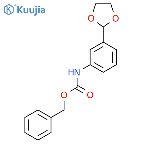 benzyl N-[3-(1,3-dioxolan-2-yl)phenyl]carbamate structure
