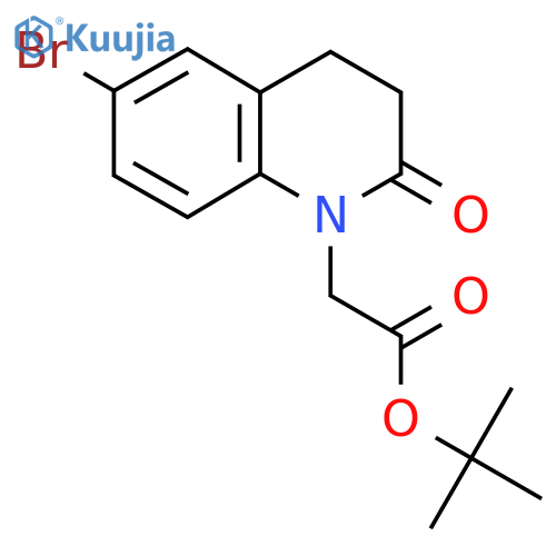 Tert-butyl 2-(6-bromo-2-oxo-3,4-dihydroquinolin-1(2H)-yl)acetate structure