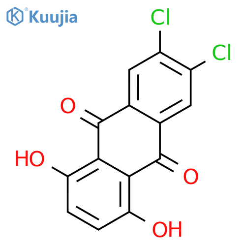 9,10-Anthracenedione,6,7-dichloro-1,4-dihydroxy- structure