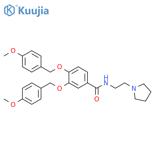3,4-Bis(4-methoxyphenyl)methoxy-N-(2-pyrrolidin-1-ylethyl)benzamide structure