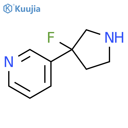 3-(3-fluoropyrrolidin-3-yl)pyridine structure